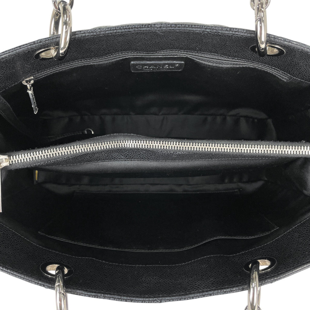 シャネル ココマーク チェーン トートバッグ ショルダーバッグ マトラッセ GST トートバッグ キャビアスキン ブラック A50995 レディース 【中古】brbag