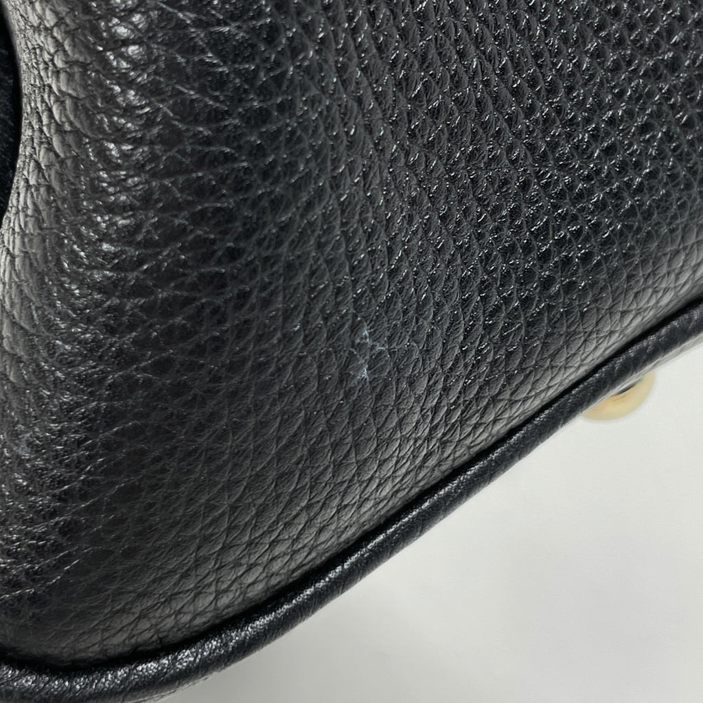 グッチ ソーホー ハンドバッグ インターロッキングG ハンドバッグ レザー ブラック 336751 レディース 【中古】brbag