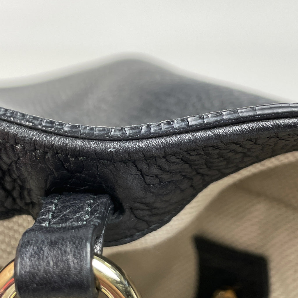 グッチ ソーホー ハンドバッグ インターロッキングG ハンドバッグ レザー ブラック 336751 レディース 【中古】brbag