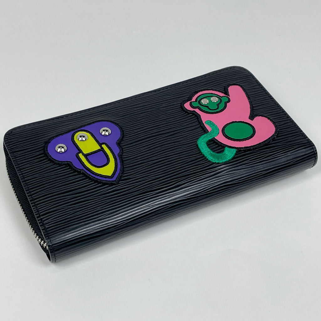 ルイ・ヴィトン ジッピー ウォレット ストーリーズ ラウンドファスナー 長財布 エピ ノワール(ブラック) M63376 レディース 【中古】brbag