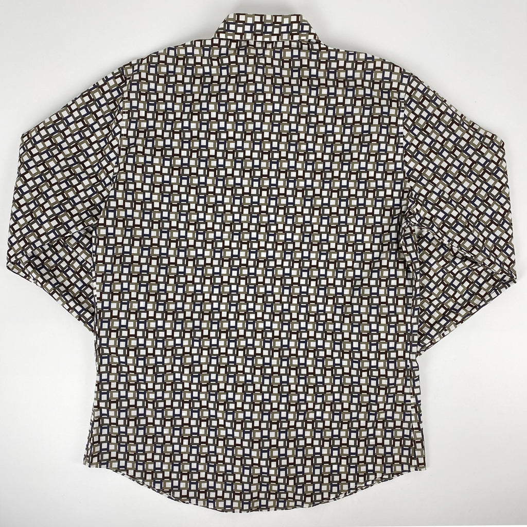 エルメス 長袖シャツ 総柄 セリエボタン トップス 長袖シャツ 綿 ブラウン メンズ 【中古】brapp