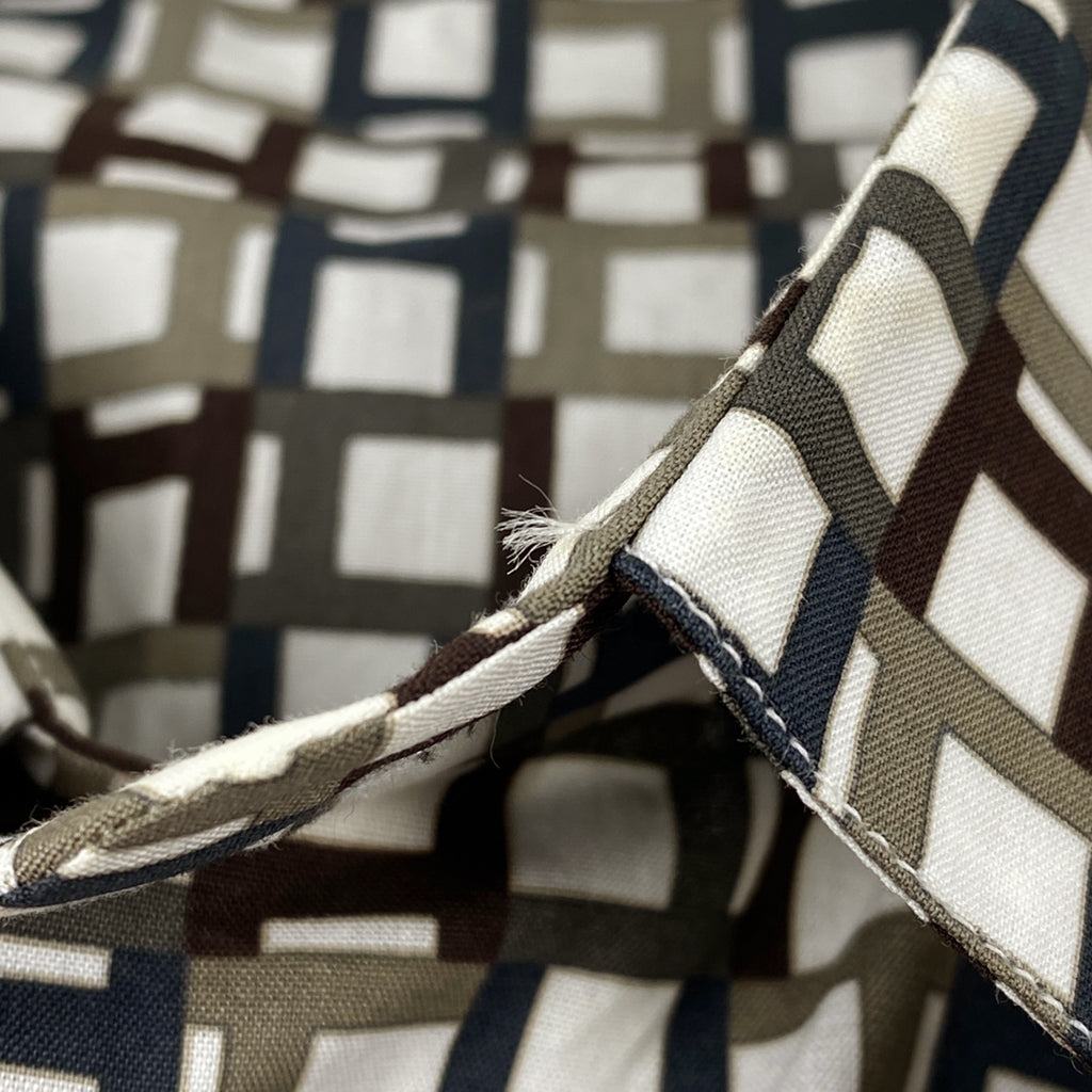 エルメス 長袖シャツ 総柄 セリエボタン トップス 長袖シャツ 綿 ブラウン メンズ 【中古】brapp