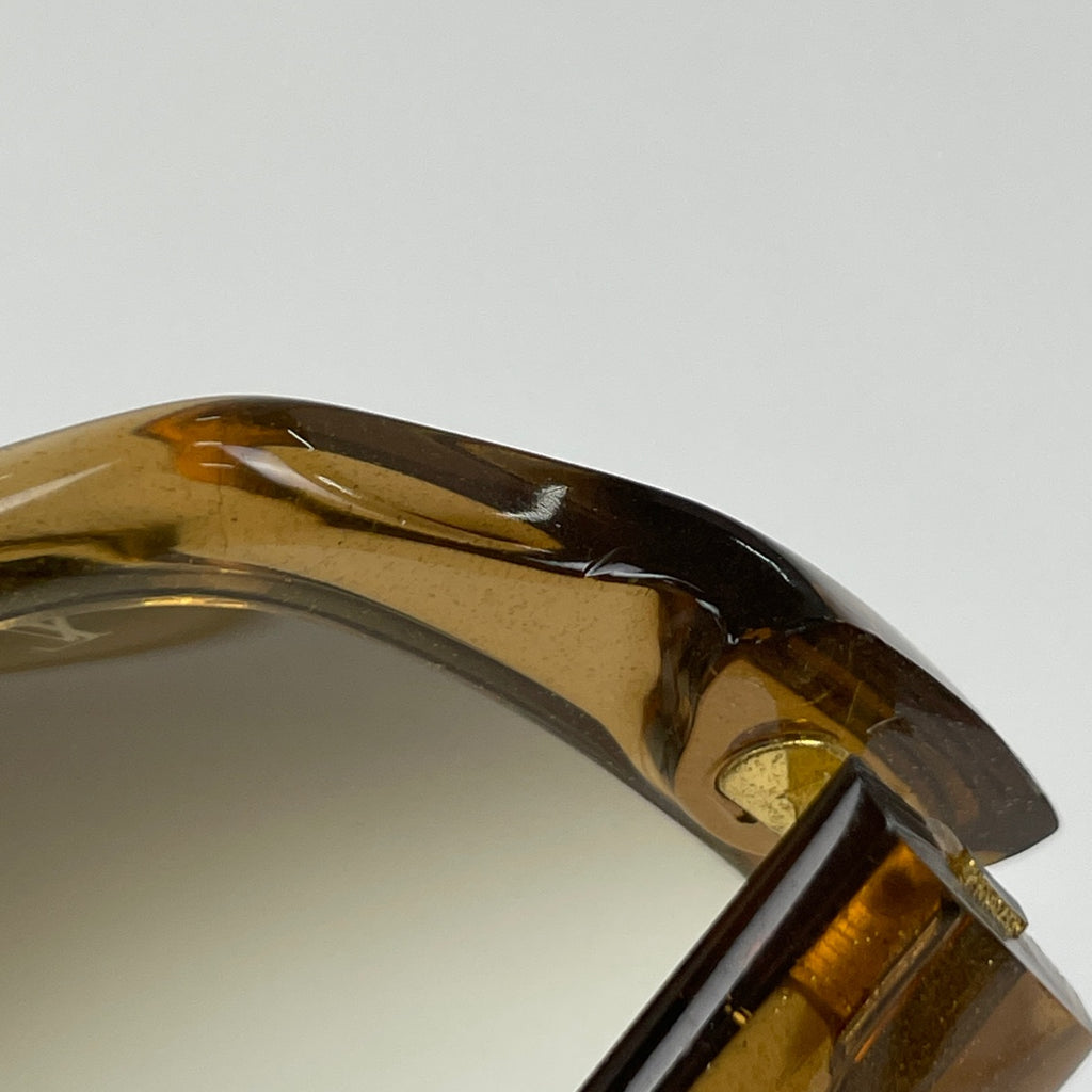 ルイ・ヴィトン オプセシオン カレ サングラス モノグラム ラメ グラデーション サングラス プラスチック ブラウン Z0025E レディース 【中古】brbag