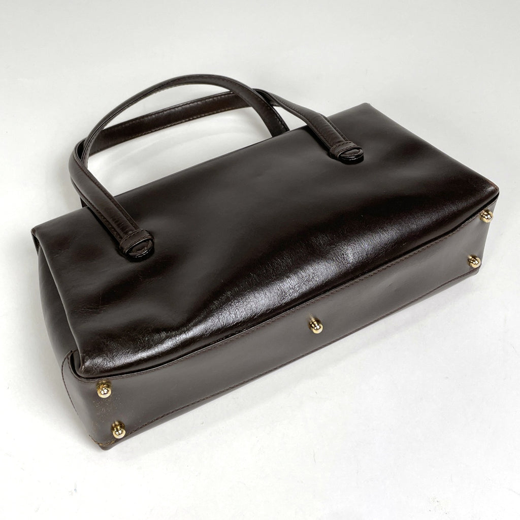 グッチ ロゴ ハンドバッグ オールドグッチ 00014480539 ハンドバッグ レザー ブラウン レディース 【中古】brbag