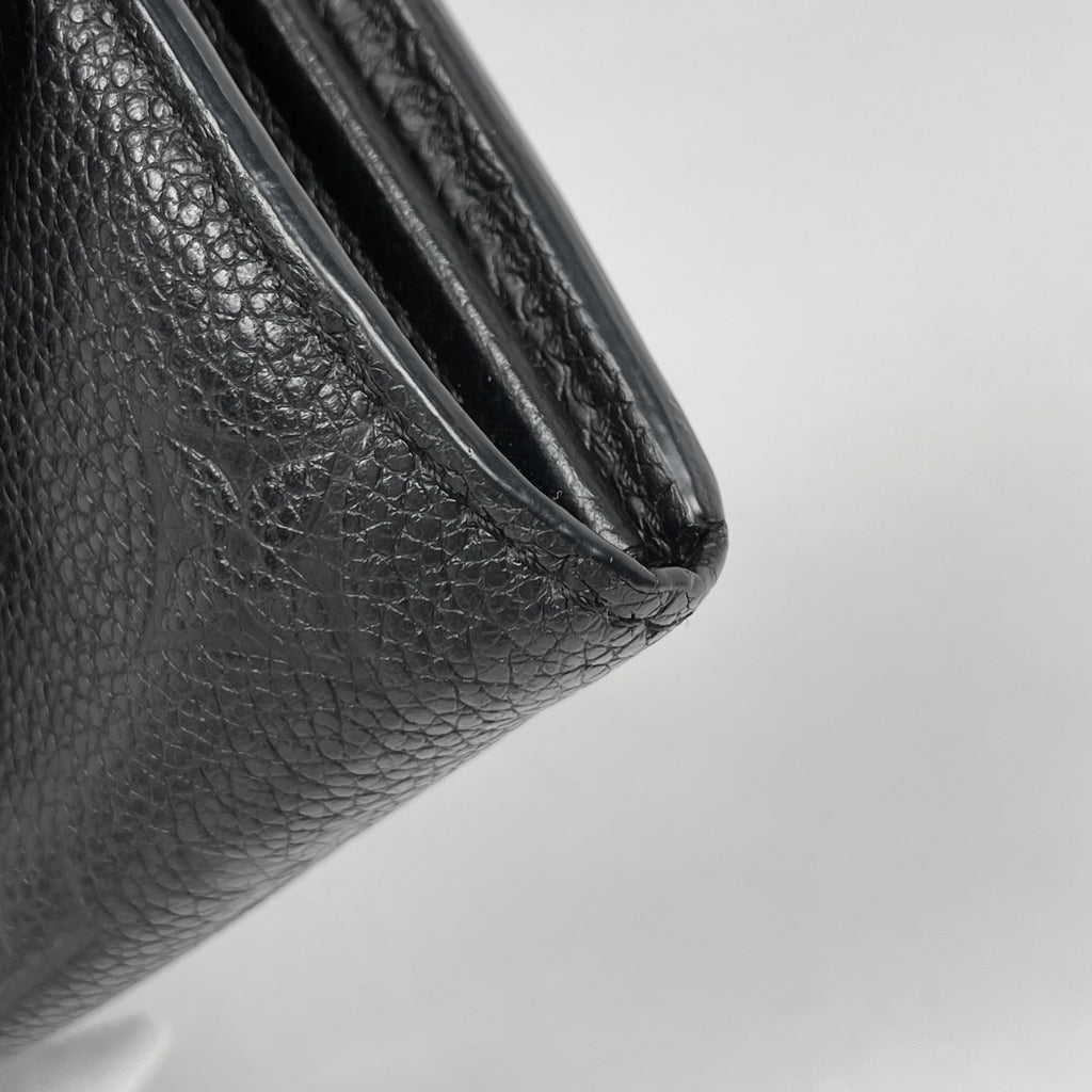 ルイ・ヴィトン ポルトフォイユ サラ 二つ折り 長財布 モノグラムアンプラント ノワール(ブラック) M61182 レディース 【中古】brbag