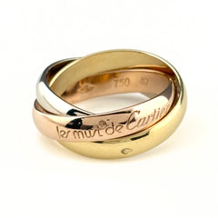 カルティエ トリニティ リング YG イエローゴールド 指輪 リング 8.5号 750 レディース 【中古】brjwl