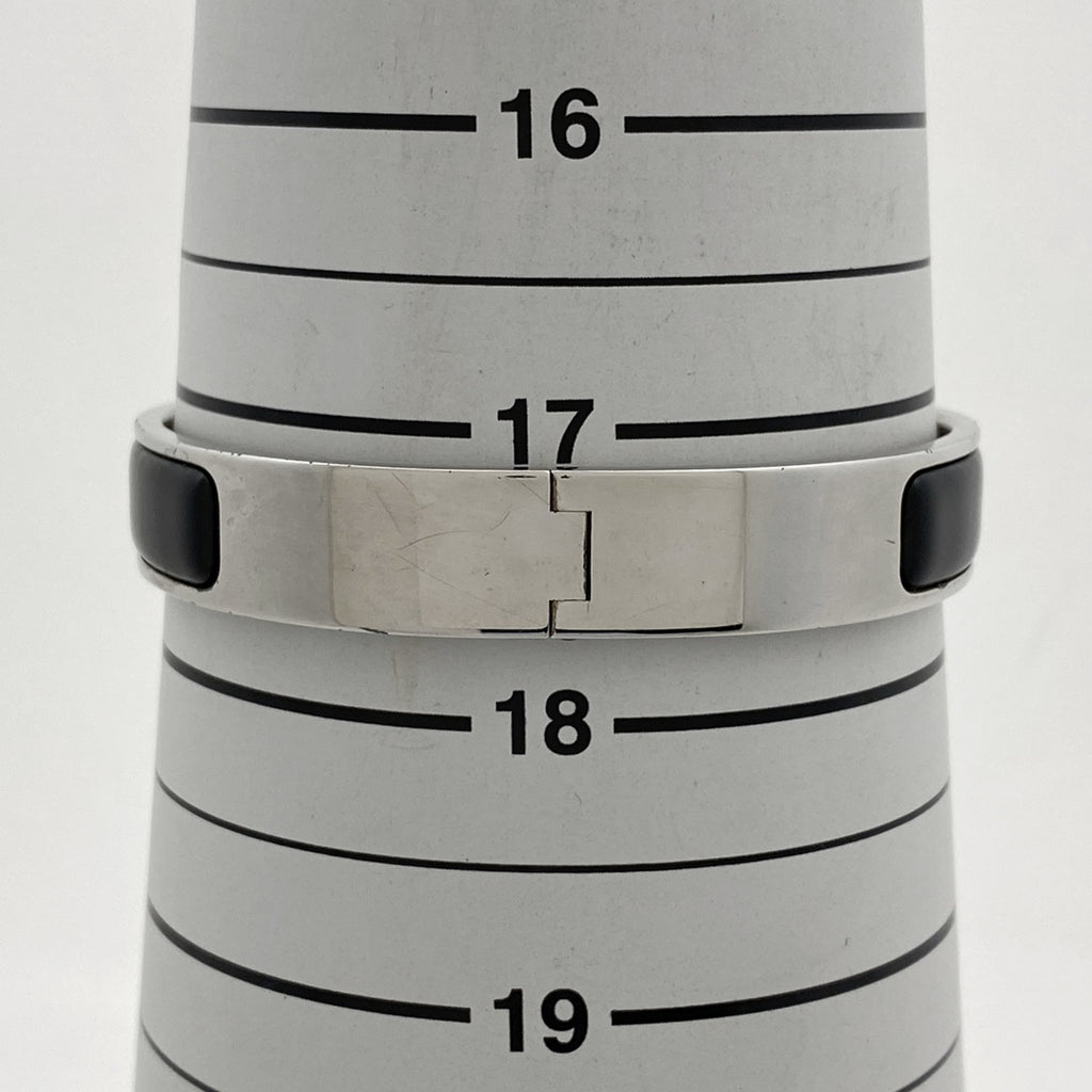 エルメス クリッククラック PM 腕輪 Hロゴ バングル メタル シルバー ブラック レディース 【中古】bracc