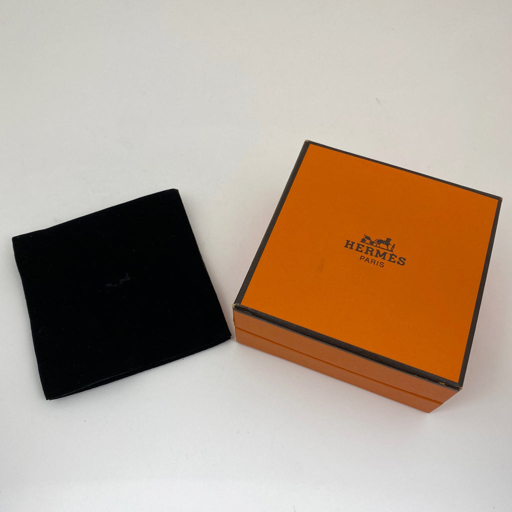 エルメス クリッククラック PM 腕輪 Hロゴ バングル メタル シルバー ブラック レディース 【中古】bracc