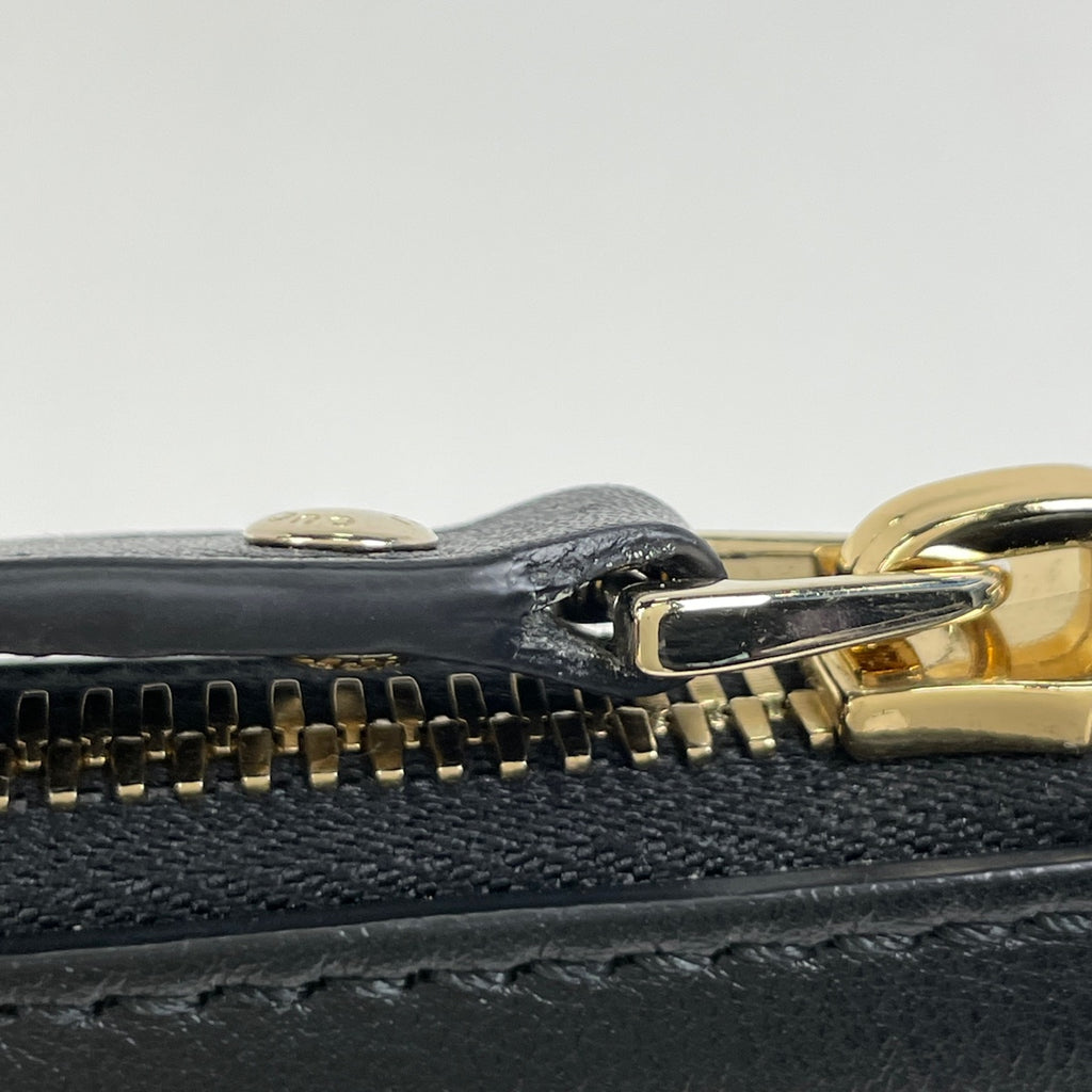 グッチ マイクログッチ シマ ハンドバッグ 2WAY ショルダーバッグ シグネチャー ハンドバッグ レザー ブラック 449654 レディース 【中古】brbag