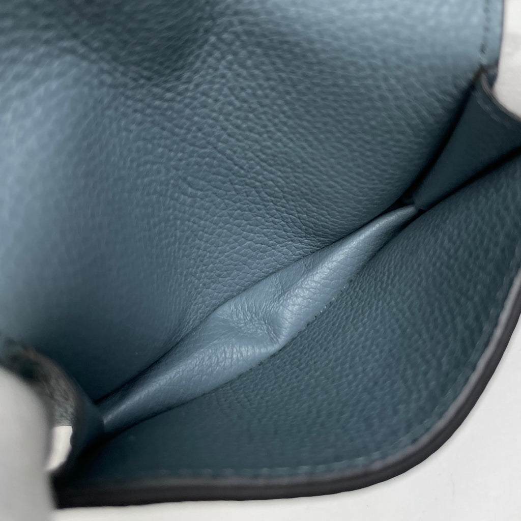 クロエ ロゴ カードケース 名刺入れ カード入れ カードケース レザー ブルー レディース 【中古】brbag