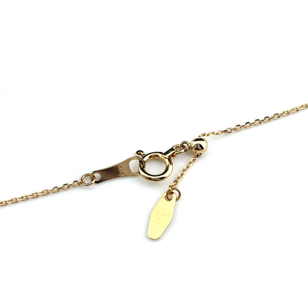 メレダイヤ デザインネックレス YG イエローゴールド ペンダント ネックレス K18 ダイヤモンド レディース 【中古】nbjwl