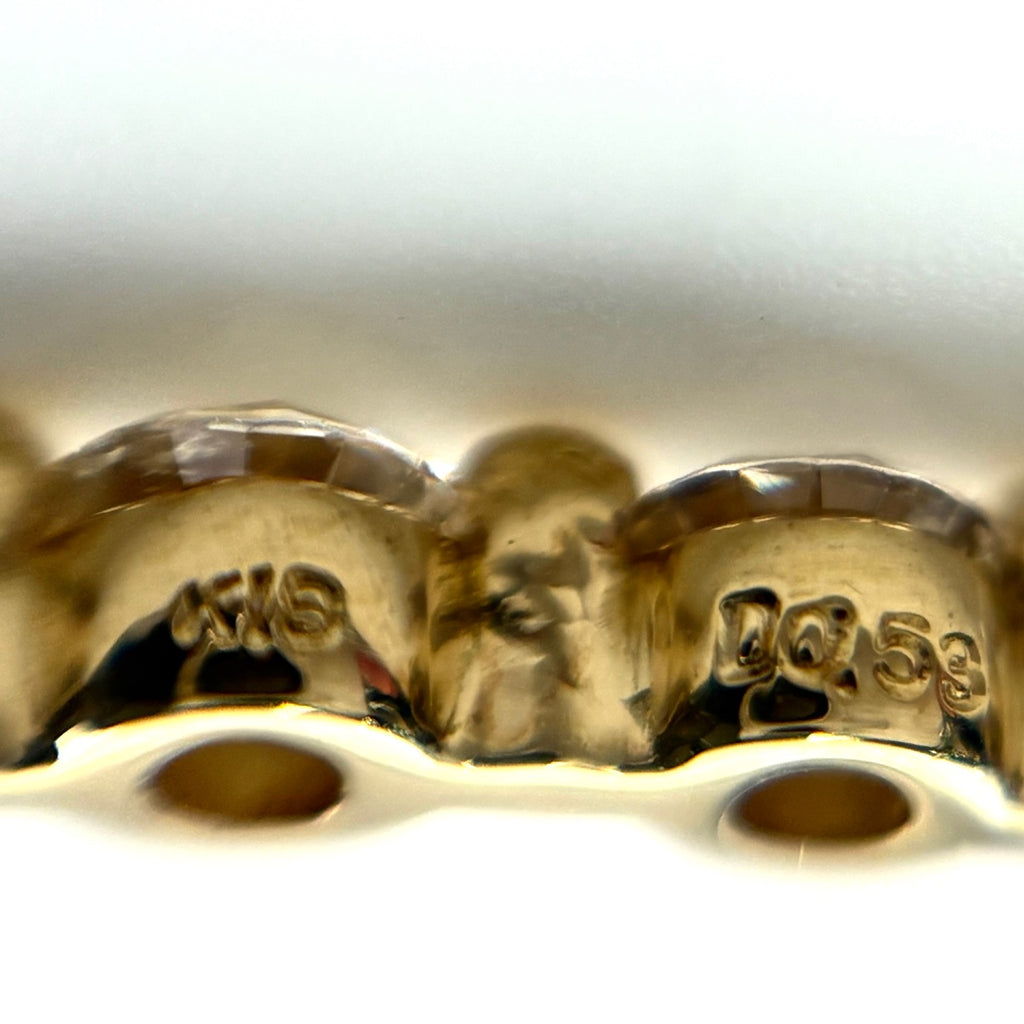 メレダイヤ デザインネックレス YG イエローゴールド ペンダント ネックレス K18 ダイヤモンド レディース 【中古】nbjwl