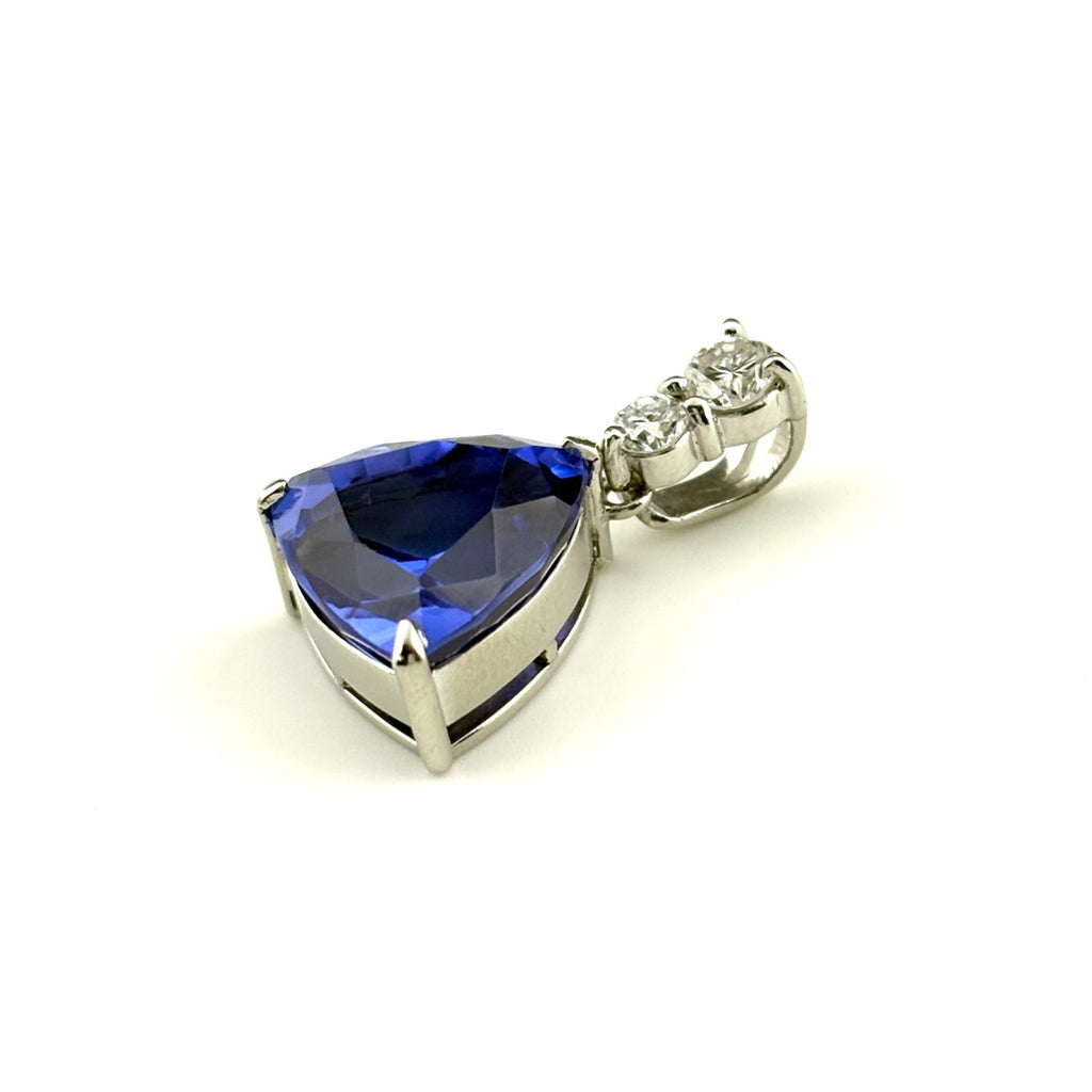 タンザナイト デザインペンダントトップ プラチナ メレダイヤ ペンダントトップ Pt900 タンザナイト ダイヤモンド レディース ノンブランドジュエリー 【中古】nbjwl