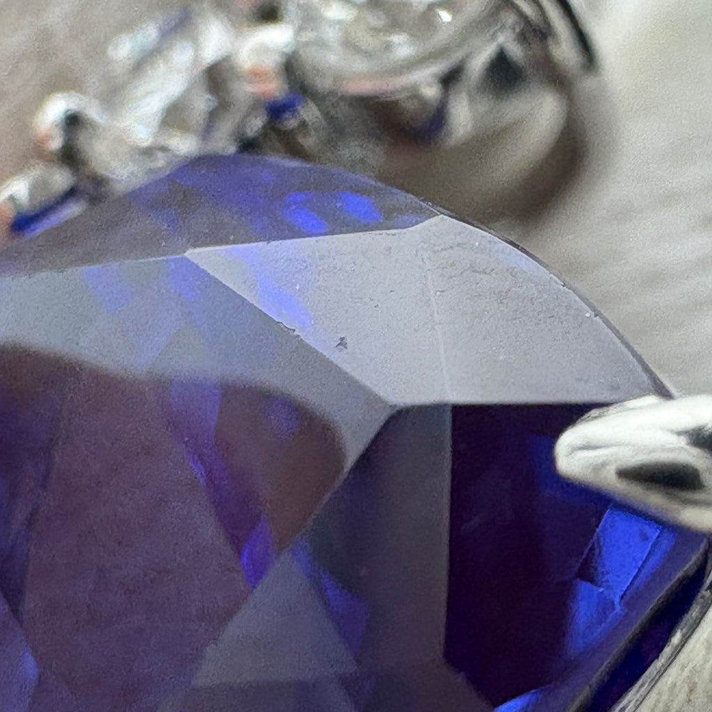 タンザナイト デザインペンダントトップ プラチナ メレダイヤ ペンダントトップ Pt900 タンザナイト ダイヤモンド レディース ノンブランドジュエリー 【中古】nbjwl