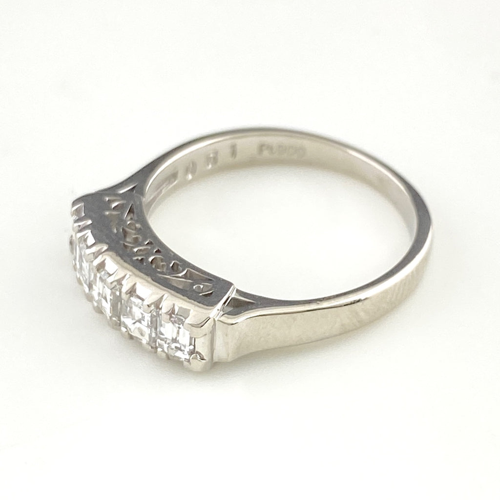 メレダイヤ デザインリング プラチナ 指輪 リング 8号 Pt900 ダイヤモンド レディース 【中古】nbjwl