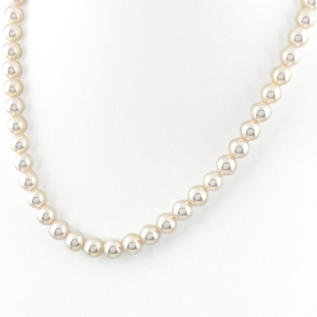 鑑別書付 パール ネックレス シルバー 925 真珠 SV レディース 【中古】nbjwl