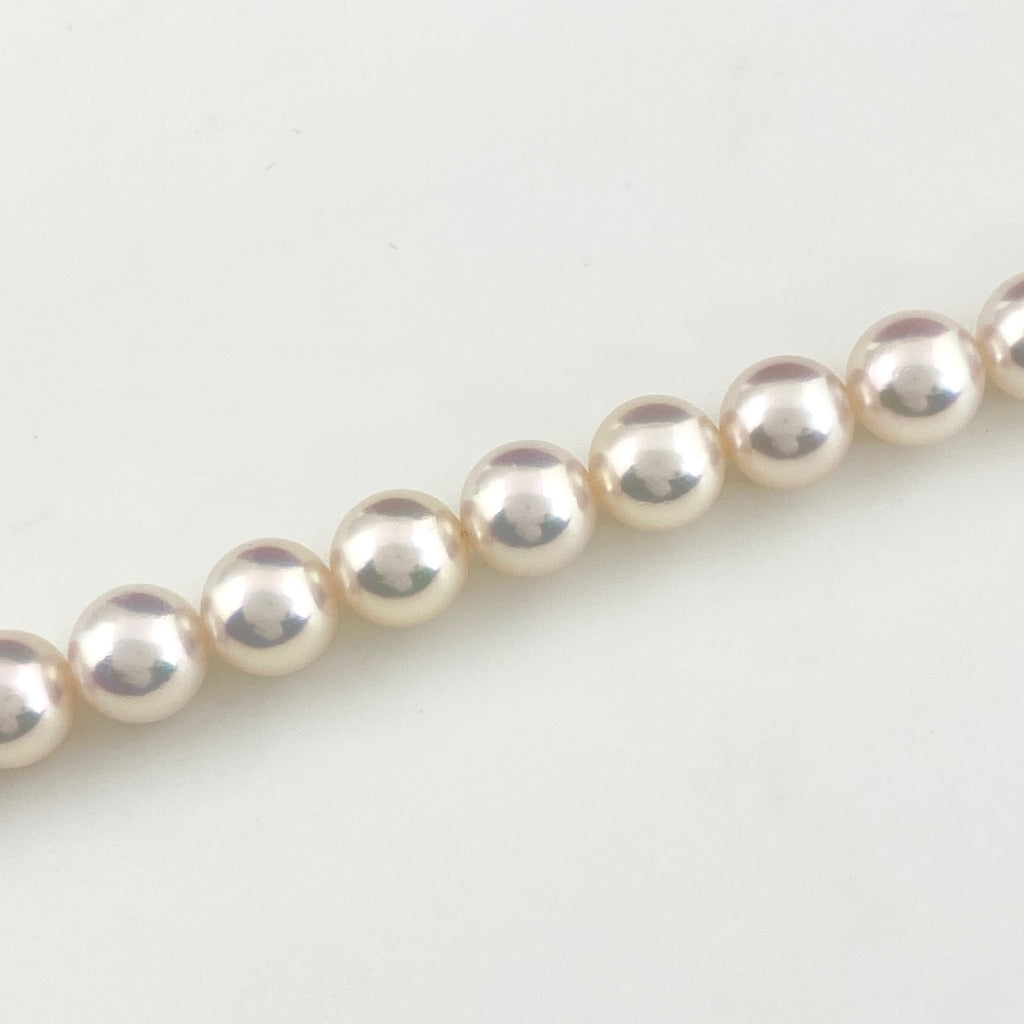 鑑別書付 パール ネックレス シルバー 925 真珠 SV レディース 【中古】nbjwl