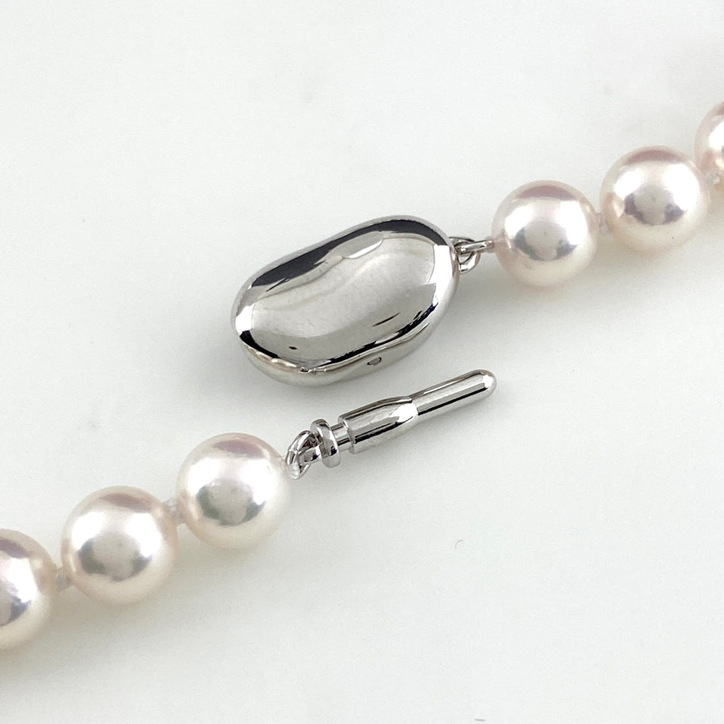 鑑別書付 パール ネックレス シルバー 925 真珠 SV レディース 【中古】nbjwl