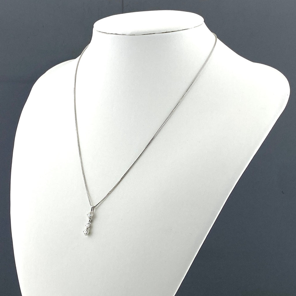 メレダイヤ デザインネックレス プラチナ ペンダント ネックレス Pt900 Pt850 ダイヤモンド レディース 【中古】nbjwl