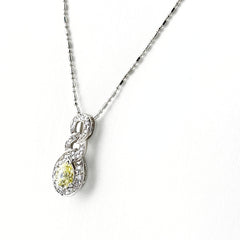 ダイヤモンド デザインネックレス WG ホワイトゴールド ペンダント メレダイヤ ネックレス K18 WG ダイヤモンド レディース ノンブランドジュエリー 【中古】nbjwl