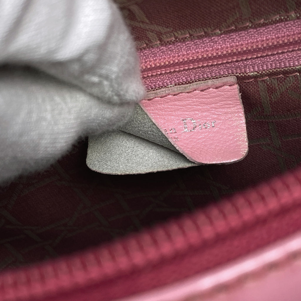 クリスチャンディオール レディディオール 2WAY ショルダーバッグ ハンドバッグ レザー ピンク レディース 【中古】brbag