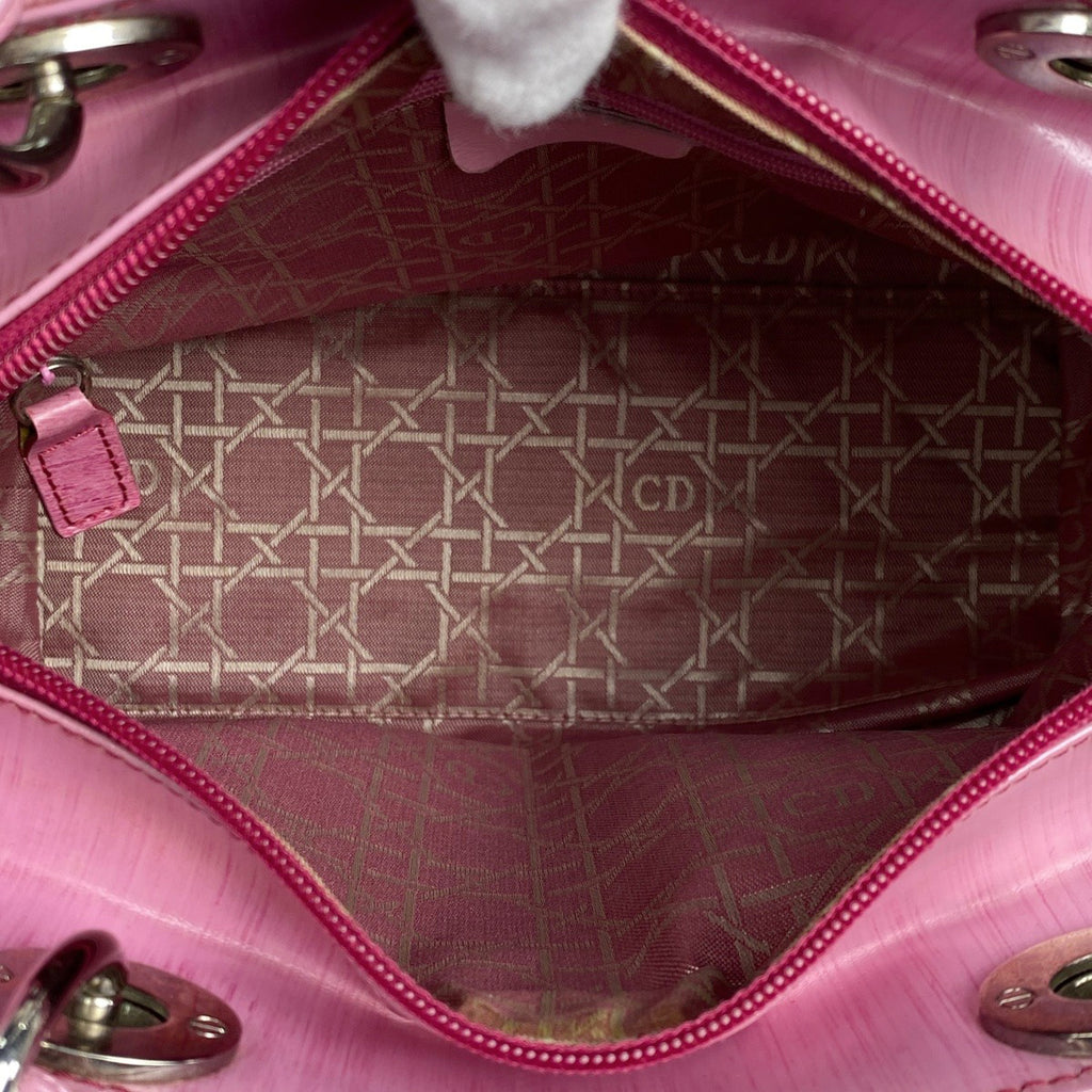 クリスチャンディオール レディディオール 2WAY ショルダーバッグ ハンドバッグ レザー ピンク レディース 【中古】brbag
