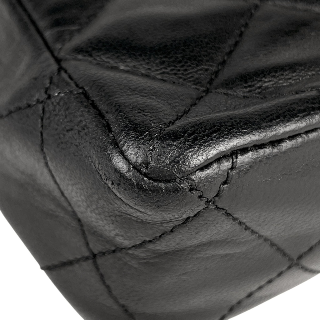 シャネル パリ限定 ミニ マトラッセ シングルフラップ チェーン ショルダーバッグ ココマーク CCマーク ショルダーバッグ レザー ブラック レディース 【中古】brbag