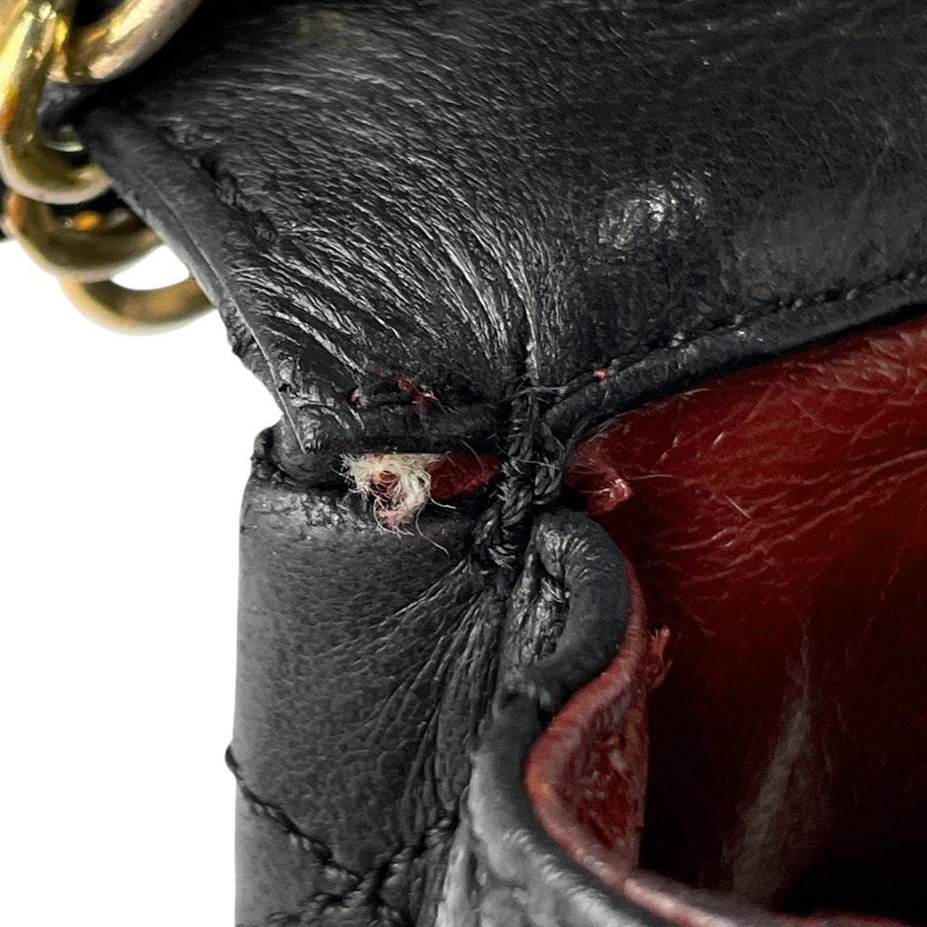 シャネル パリ限定 ミニ マトラッセ シングルフラップ チェーン ショルダーバッグ ココマーク CCマーク ショルダーバッグ レザー ブラック レディース 【中古】brbag