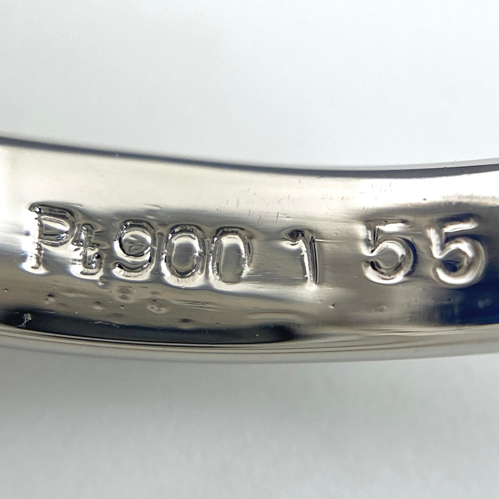 鑑別書付 サファイア リング プラチナ 指輪 メレダイヤ 7号 Pt900 ダイヤモンド レディース 【中古】nbjwl