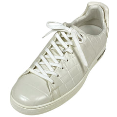 ルイ・ヴィトン ロゴ スニーカー ローカット 型押し 靴 スニーカー レザー ホワイト メンズ 【中古】brapp