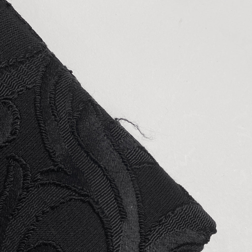 クリスチャンディオール ジャガード ノーカラージャケット コート 貝殻モチーフ アウター その他コート 絹 毛 ブラック レディース 【中古】brapp