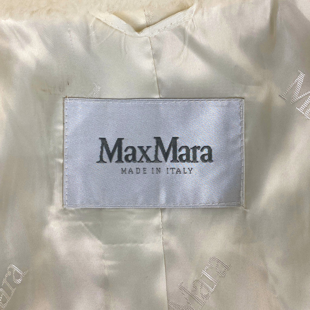 マックスマーラ テディベア アイコン コート ジャケット テーラード アウター その他コート アルパカ 毛 絹 ホワイト レディース 【中古】brapp