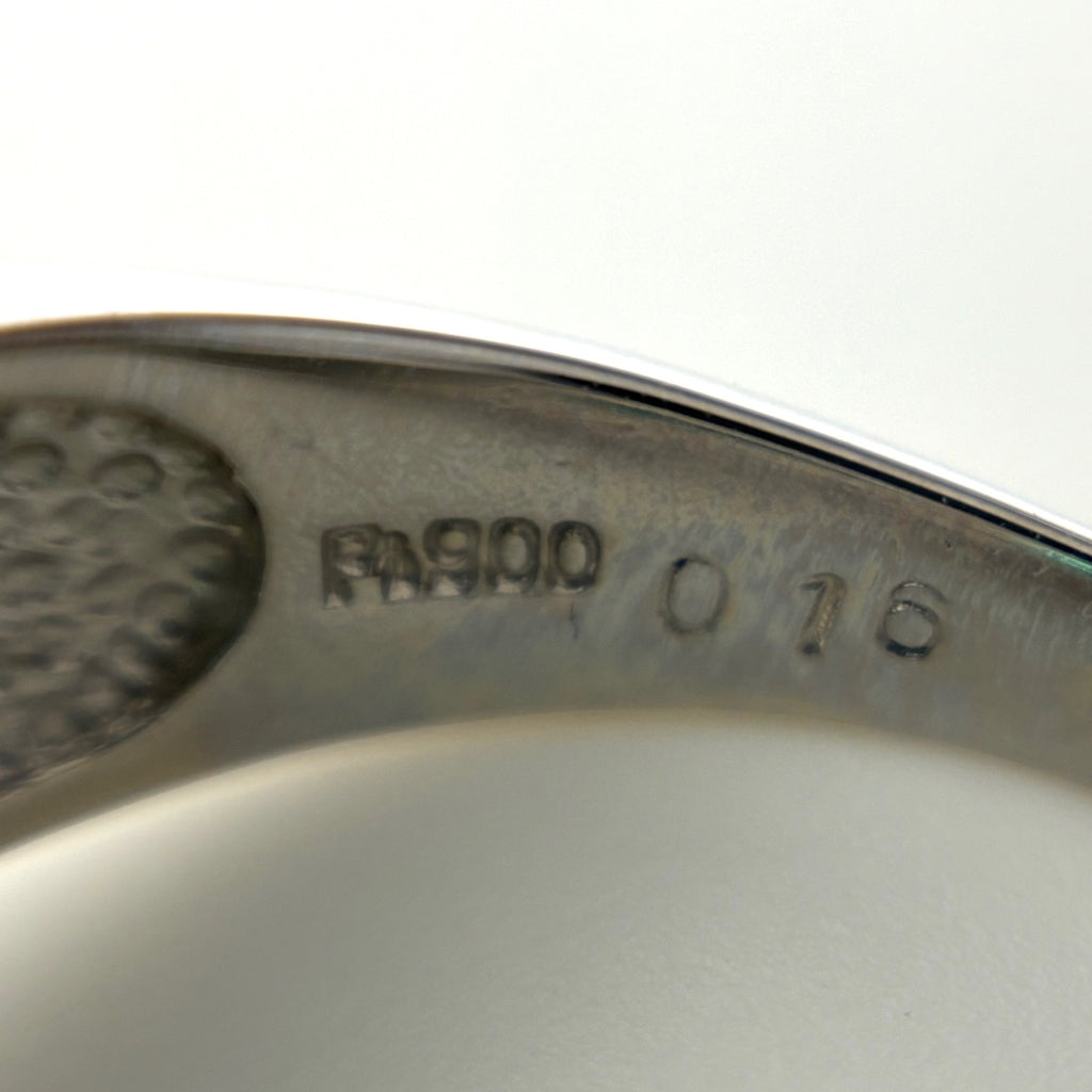 エメラルド デザインリング プラチナ 指輪 メレダイヤ リング 12号 Pt900 エメラルド ダイヤモンド レディース 【中古】nbjwl