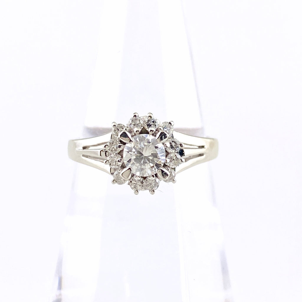 ダイヤモンド デザインリング プラチナ メレダイヤ 指輪 リング 11号 Pt900 ダイヤモンド レディース 【中古】nbjwl