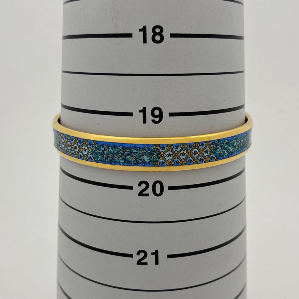 エルメス エマイユ PM 腕輪 七宝焼き バングル GP ゴールド ブルー レディース 【中古】bracc