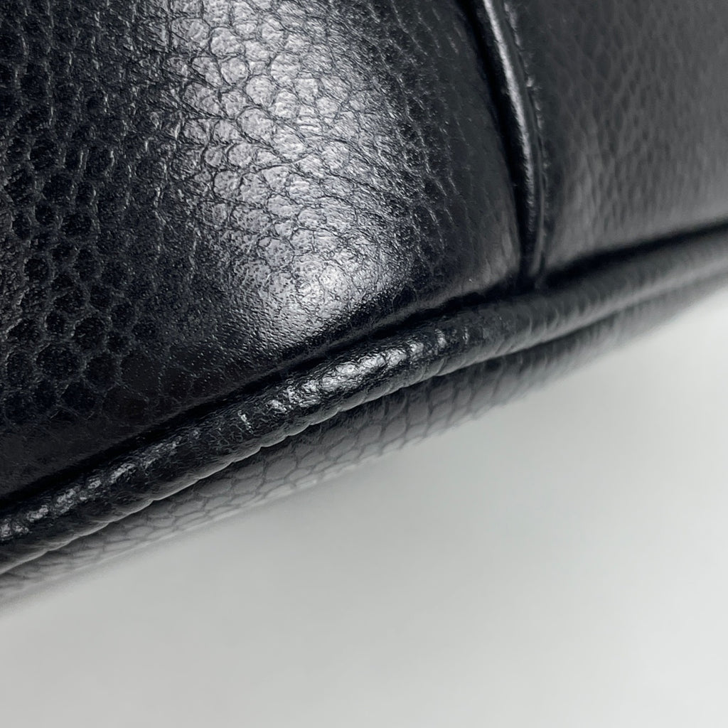 シャネル ココマーク バニティバッグ メイク 小物入れ 化粧ポーチ キャビアスキン ブラック レディース 【中古】brbag