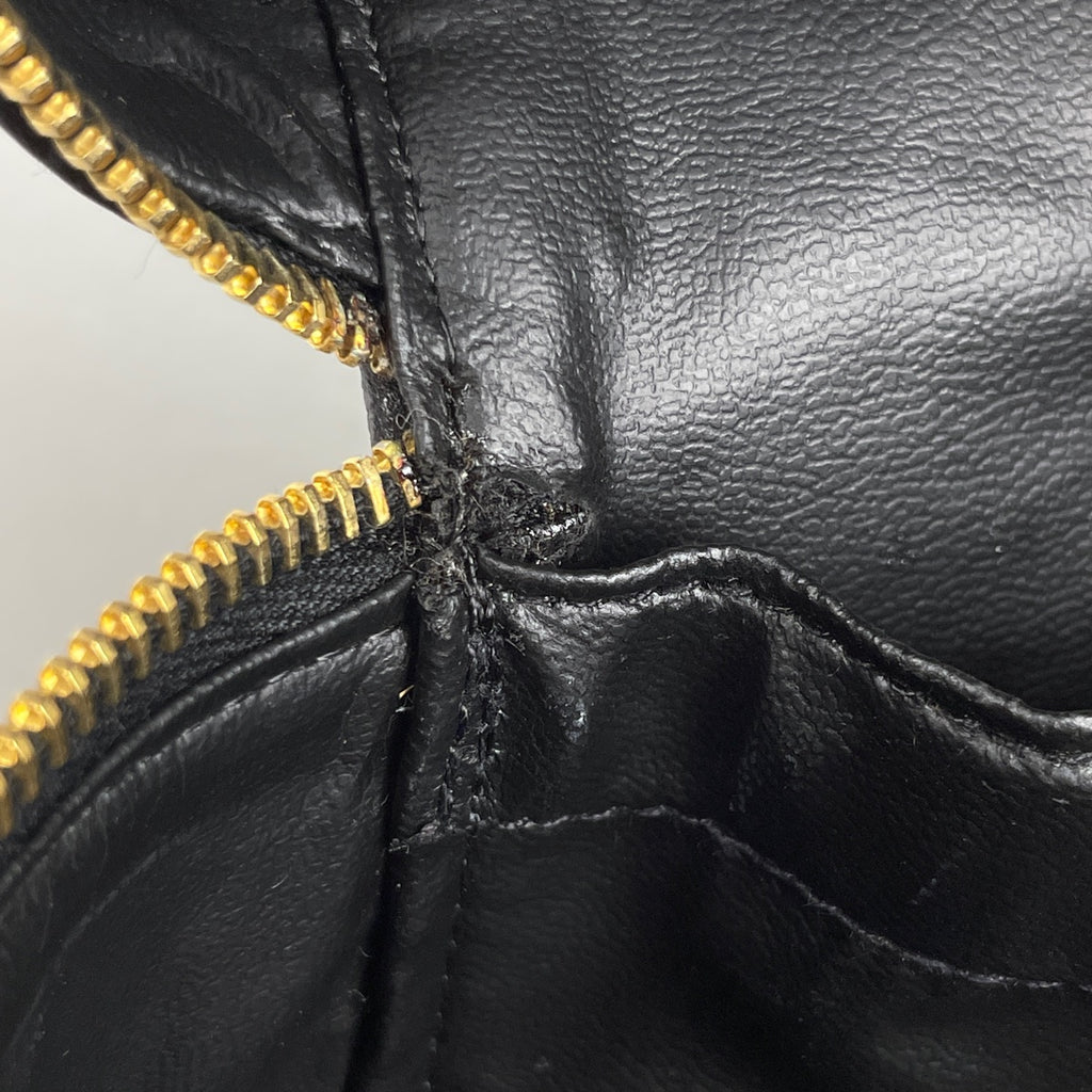 シャネル ココマーク バニティバッグ メイク 小物入れ 化粧ポーチ キャビアスキン ブラック レディース 【中古】brbag