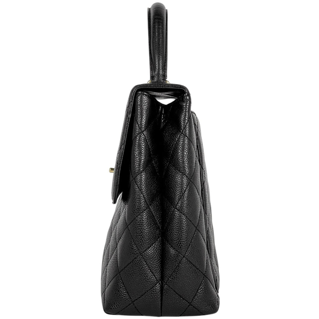 シャネル ココマーク ハンドバッグ マトラッセ ハンドバッグ キャビアスキン ブラック A12397 レディース 【中古】brbag