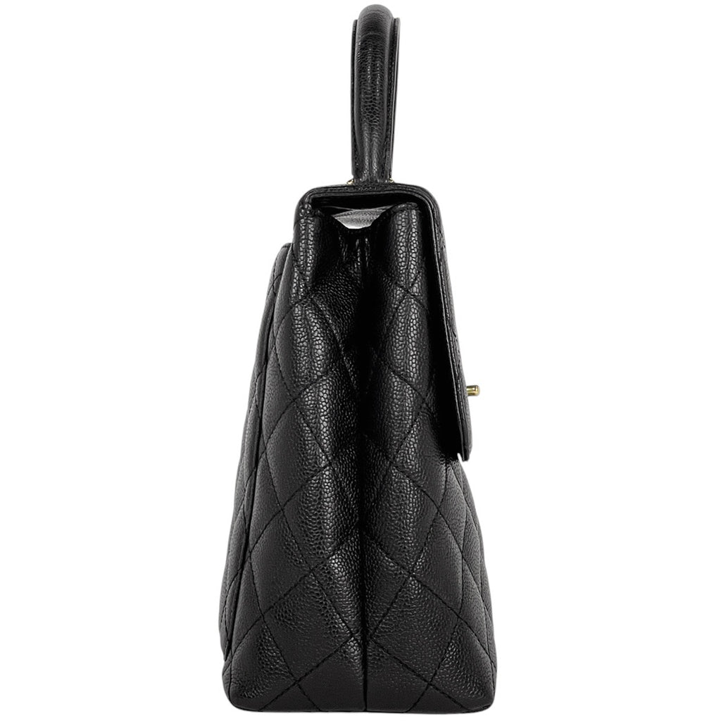 シャネル ココマーク ハンドバッグ マトラッセ ハンドバッグ キャビアスキン ブラック A12397 レディース 【中古】brbag