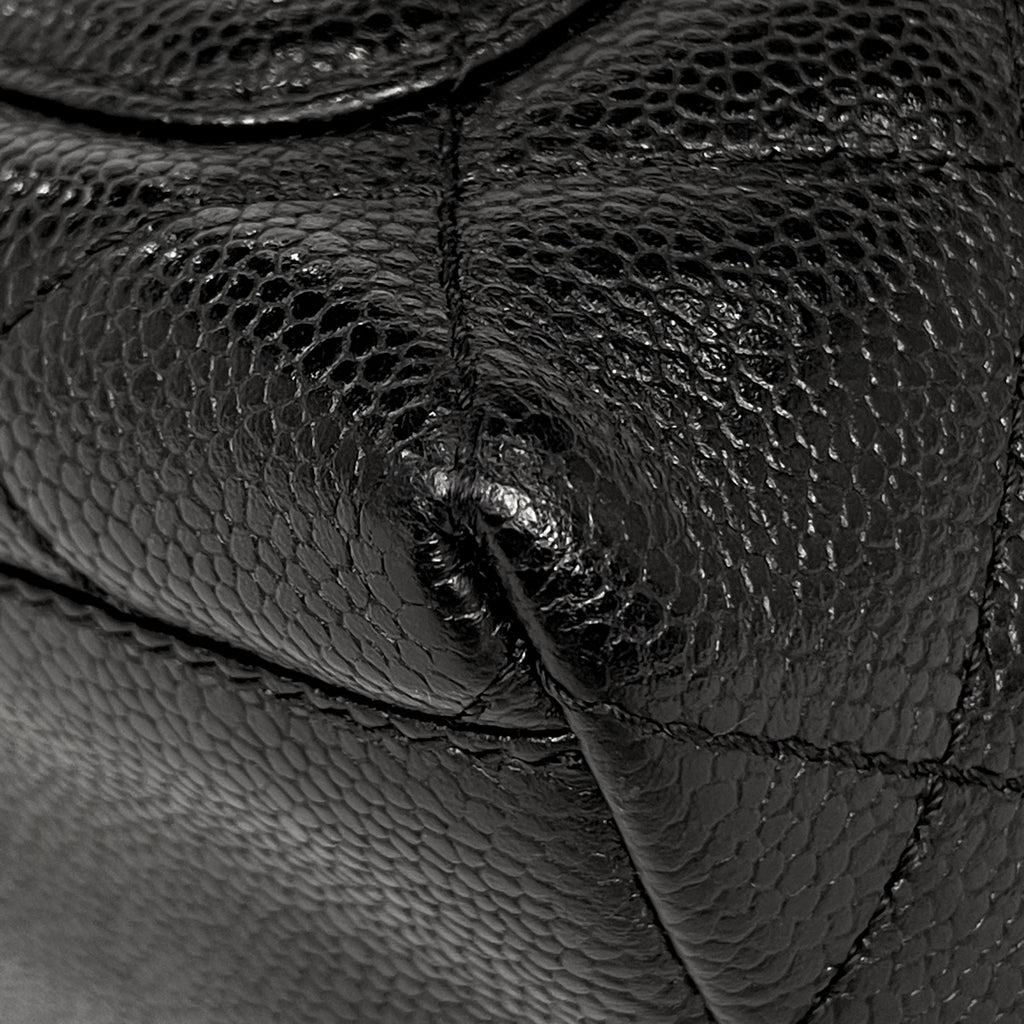 シャネル ココマーク ハンドバッグ マトラッセ ハンドバッグ キャビアスキン ブラック A12397 レディース 【中古】brbag