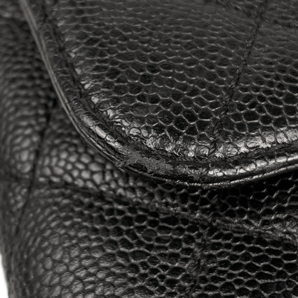 シャネル ココマーク ハンドバッグ マトラッセ ハンドバッグ キャビアスキン ブラック A12397 レディース 【中古】brbag