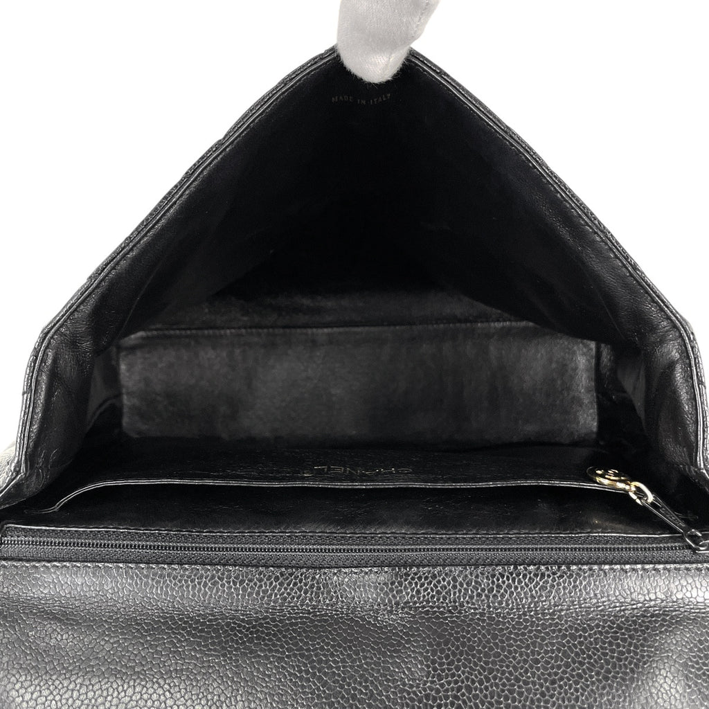 シャネル ココマーク ハンドバッグ マトラッセ ハンドバッグ キャビアスキン ブラック A12397 レディース 【中古】brbag