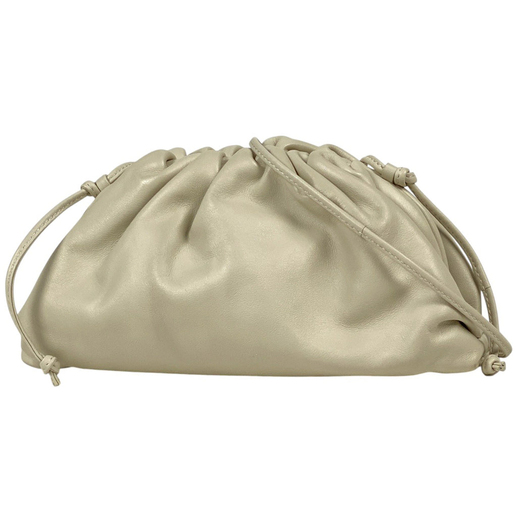 ボッテガヴェネタ ミニ ザ ポーチ ショルダーバッグ がま口 ショルダーバッグ レザー アイボリー 58582 レディース 【中古】brbag