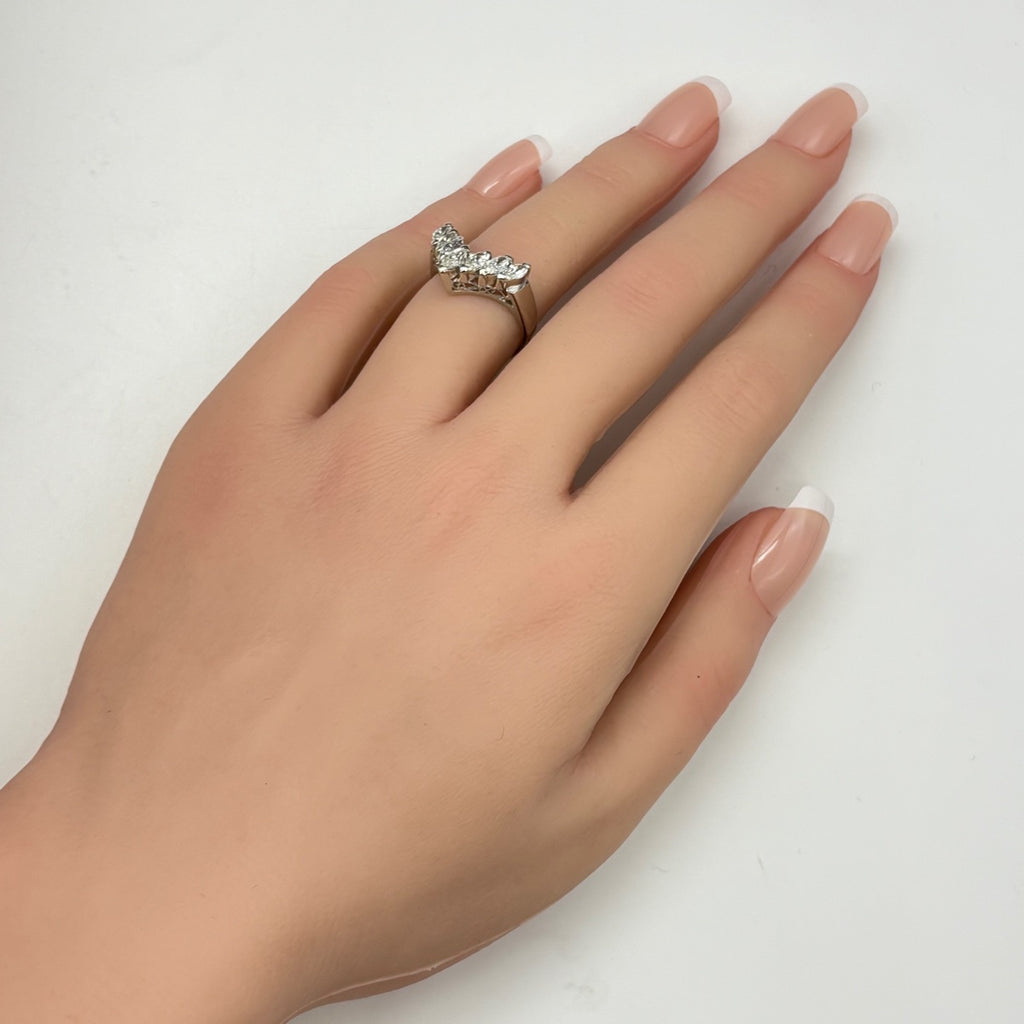 メレダイヤ デザインリング プラチナ 指輪 リング 10.5号 Pt900 ダイヤモンド レディース 【中古】nbjwl