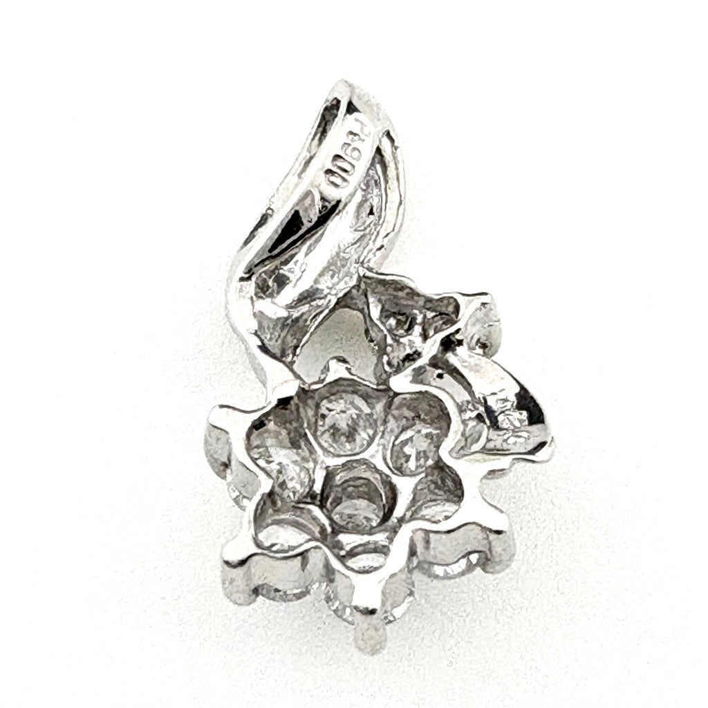 フラワーモチーフ ペンダントトップ プラチナ メレダイヤ 花 ペンダントトップ Pt900 ダイヤモンド レディース 【中古】nbjwl