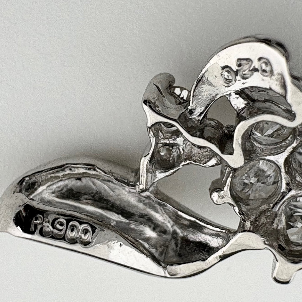 フラワーモチーフ ペンダントトップ プラチナ メレダイヤ 花 ペンダントトップ Pt900 ダイヤモンド レディース 【中古】nbjwl