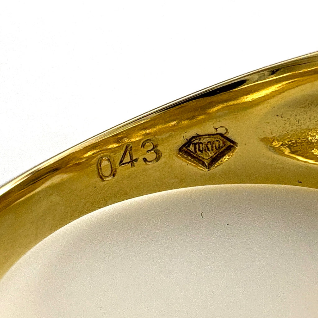 メレダイヤ デザインリング YG イエローゴールド 指輪 リング 10.5号 K18 ダイヤモンド レディース 【中古】nbjwl