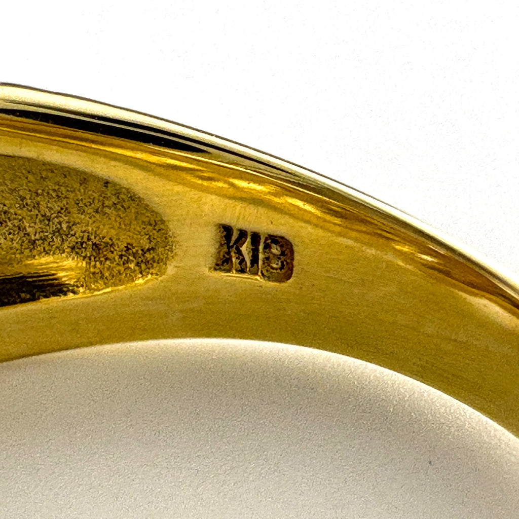 メレダイヤ デザインリング YG イエローゴールド 指輪 リング 10.5号 K18 ダイヤモンド レディース 【中古】nbjwl