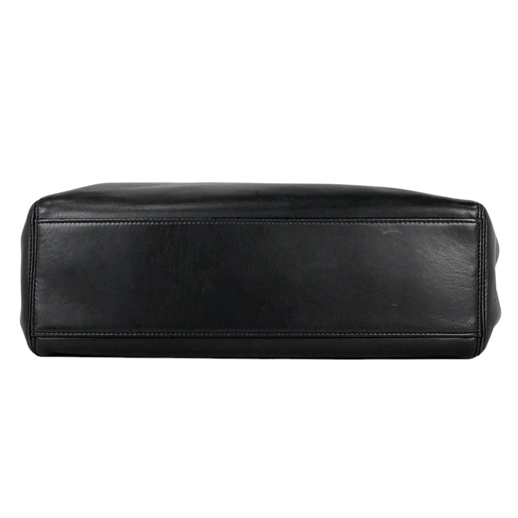 シャネル ロゴ ショルダーバッグ レザー ブラック レディース 【中古】brbag