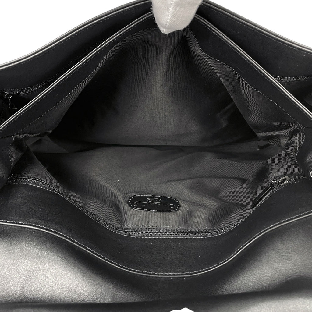 シャネル ロゴ ショルダーバッグ レザー ブラック レディース 【中古】brbag